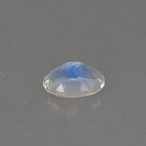 0.75克拉天然白色彩虹月光石，椭圆形切割，7×5.1毫米，VS