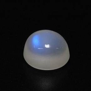 3.52克拉天然白色彩虹月光石，透明，9.2×7.8毫米，透明/半透明