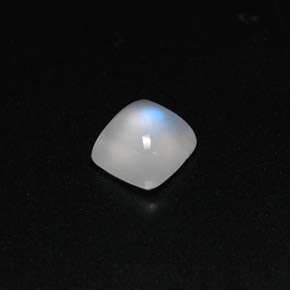 1.08克拉天然白色彩虹月光石，透明，6×5.7毫米，透明/半透明