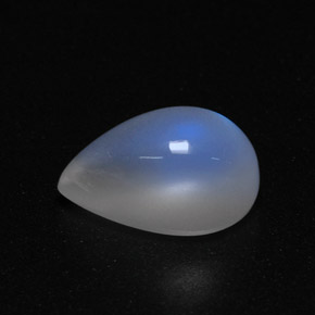 2.99克拉天然白色彩虹月光石，透明，11×7.2毫米，透明/半透明