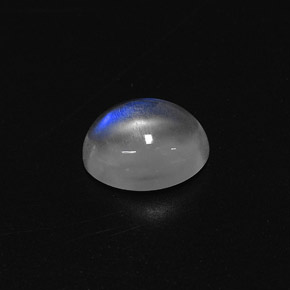 2.78克拉天然白色彩虹月光石，椭圆形切割，9.9×8毫米，透明