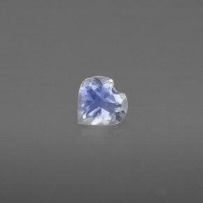 0.29克拉天然白色彩虹月光石，心形，4.8×4.8毫米，透明