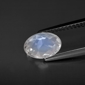 1.13克拉天然彩虹月长石，椭圆形切割，VS