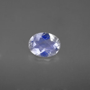 0.94克拉天然白色彩虹月光石，椭圆形切割，8×6.1毫米，VS