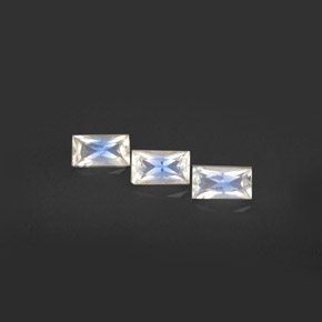 克拉天然彩虹月长石，狭长方形，VS