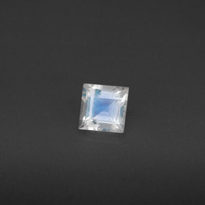 0.31克拉天然白色彩虹月光石，方形，4×4毫米，VS