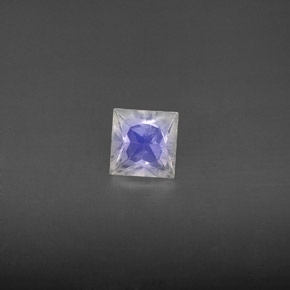 0.59克拉天然白色彩虹月光石，方形，5.2×5.1毫米，VS-SI