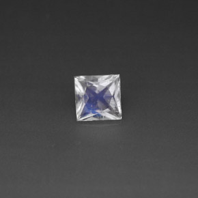 0.46克拉天然白色彩虹月光石，方形，4.9×4.8毫米，VS