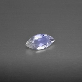 0.41克拉天然白色彩虹月光石，透明，8.1×4.1毫米，透明/半透明
