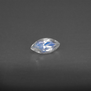 0.28克拉天然白色彩虹月光石，透明，5.9×3.1毫米，透明/半透明