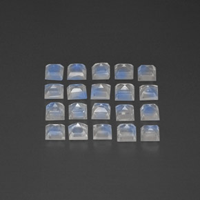 天然白色彩虹月光石，透明，3.1×3毫米，透明/半透明