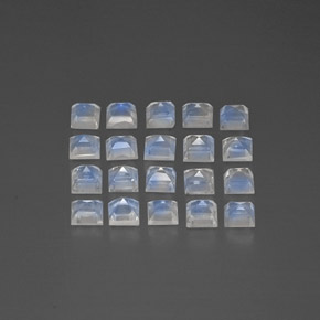 3.35天然白色彩虹月光石，透明，3.1×3毫米，透明/半透明