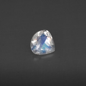 0.31克拉天然白色彩虹月光石，透明，4.9×4.8毫米，透明/半透明