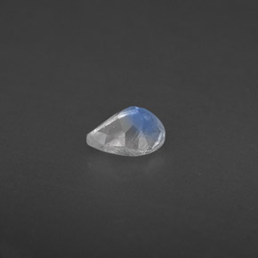 0.31克拉天然白色彩虹月光石，透明，5.1×3.9毫米，透明/半透明