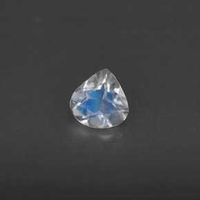 0.30克拉天然白色彩虹月光石，透明，5×4.9毫米，透明/半透明