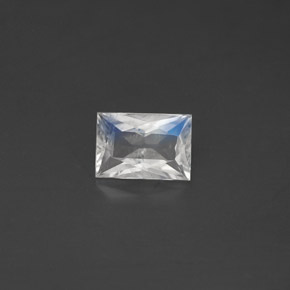 0.50克拉天然白色彩虹月光石，透明，5.9×4.1毫米，透明/半透明