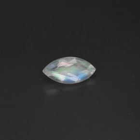0.30克拉天然彩虹月光石，透明，7×3.5毫米，透明/半透明