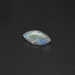 0.30克拉天然彩虹月光石，透明，7×3.5毫米，透明/半透明