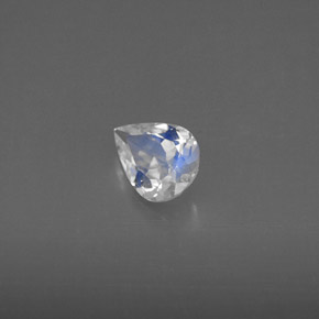 0.43克拉天然白色彩虹月光石，透明，6.7×4.8毫米，透明/半透明