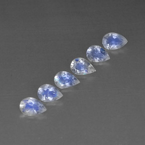 克拉天然彩虹月长石，透明，透明/半透明