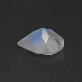 0.95克拉天然白色彩虹月光石，透明，8.1×5.9毫米，透明/半透明