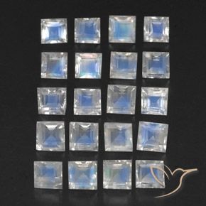 3.36克拉天然彩虹月长石，正方形，透明