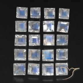 3.54克拉天然彩虹月长石，正方形，透明