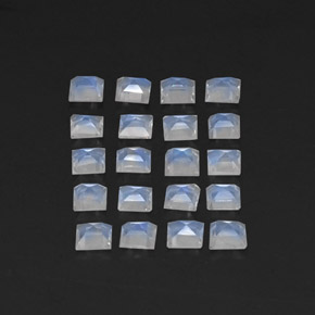 克拉天然彩虹月长石，正方形，透明