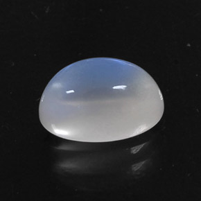 2.75克拉天然白色彩虹月光石，椭圆形切割，10.1×6.3毫米，透明
