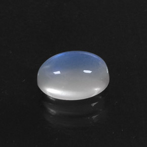 1.41克拉天然白色彩虹月光石，椭圆形切割，8×5.9毫米，透明