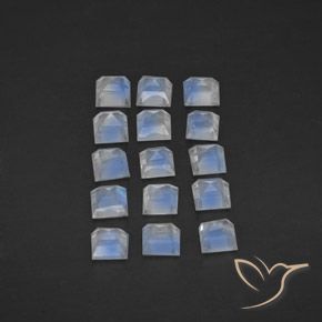 2.18克拉天然彩虹月长石，正方形，透明