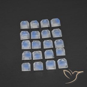 2.84克拉天然彩虹月长石，正方形，透明