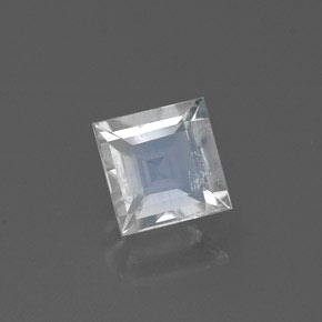 0.47克拉天然白色彩虹月光石，方形，4.8×4.8毫米，透明