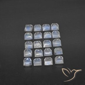 2.90克拉天然彩虹月长石，正方形，透明