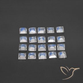 2.85克拉天然彩虹月长石，正方形，透明