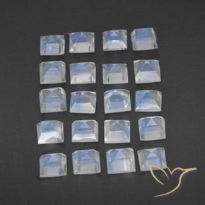 3.35克拉天然彩虹月长石，正方形，透明
