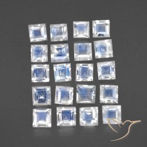 2.89克拉天然彩虹月长石，正方形，透明