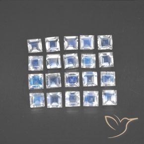 2.63克拉天然彩虹月长石，正方形，透明