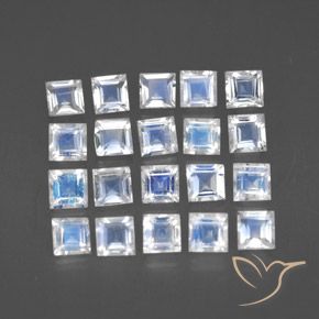 2.63克拉天然彩虹月长石，正方形，透明