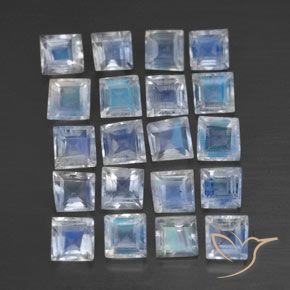 2.48克拉天然彩虹月长石，正方形，透明