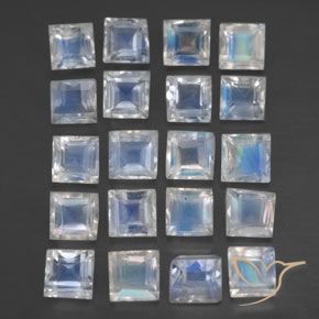 2.65克拉天然彩虹月长石，正方形，透明