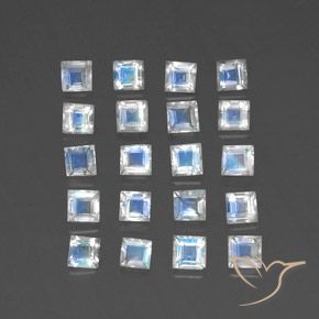 2.85克拉天然彩虹月长石，正方形，透明