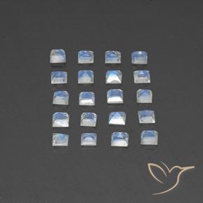 2.85克拉天然彩虹月长石，正方形，透明