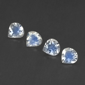 1.39天然白色彩虹月光石，梨形，5.1×5毫米，透明