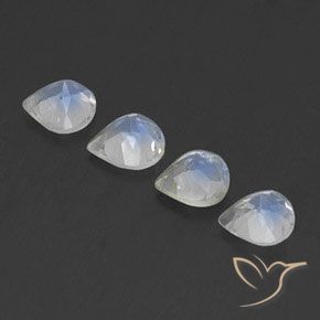 1.54克拉天然彩虹月长石，梨形，透明