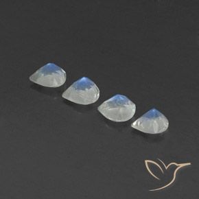 1.56克拉天然彩虹月长石，梨形，透明