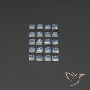 3.10克拉天然彩虹月长石，正方形，透明/半透明