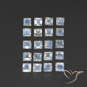 2.42克拉天然彩虹月长石，正方形，透明