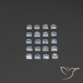3.37克拉天然彩虹月长石，正方形，透明