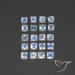 2.95克拉天然彩虹月长石，正方形，透明